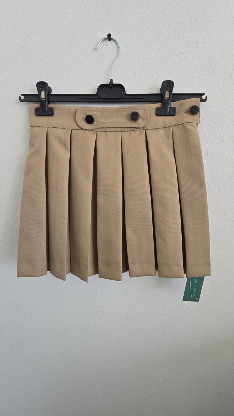 Falda plisada tela gabardina