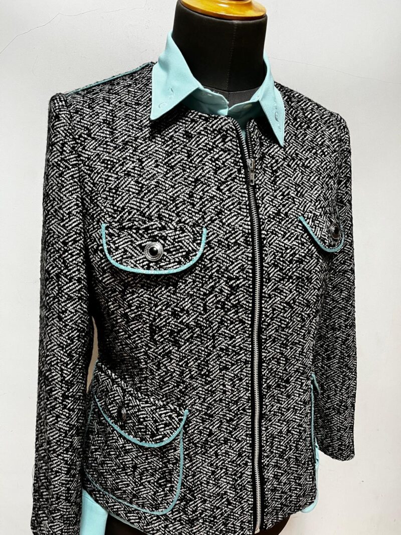 Chaqueta tipo channel con bolsillos - Imagen 2