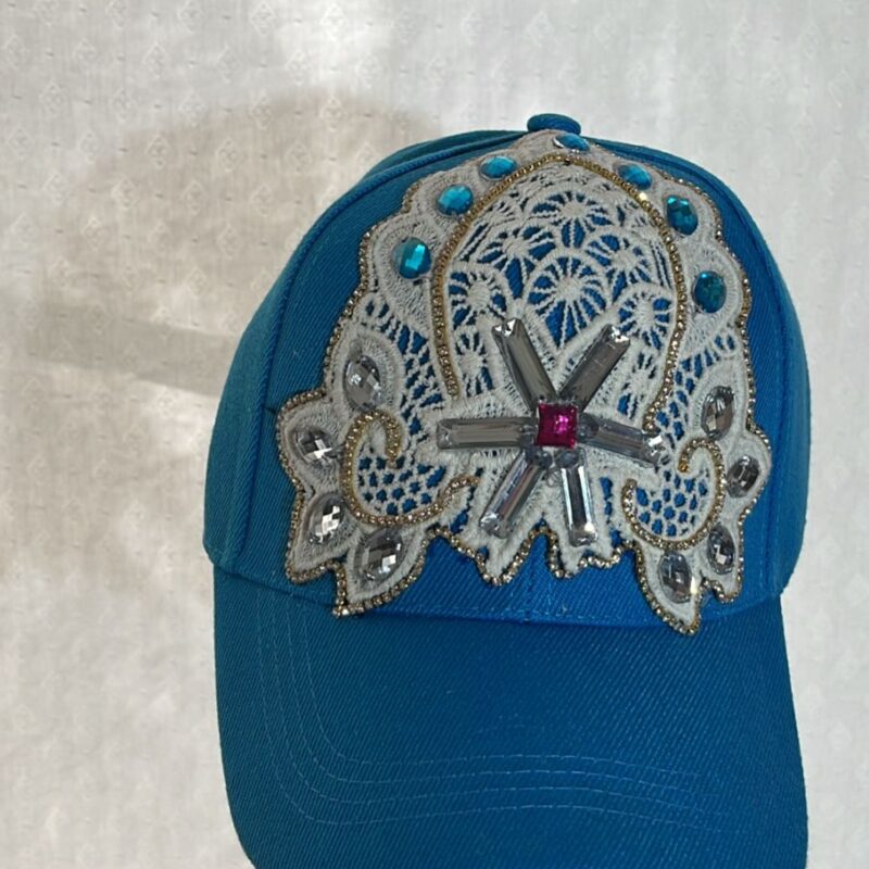Gorra azul de algodón
