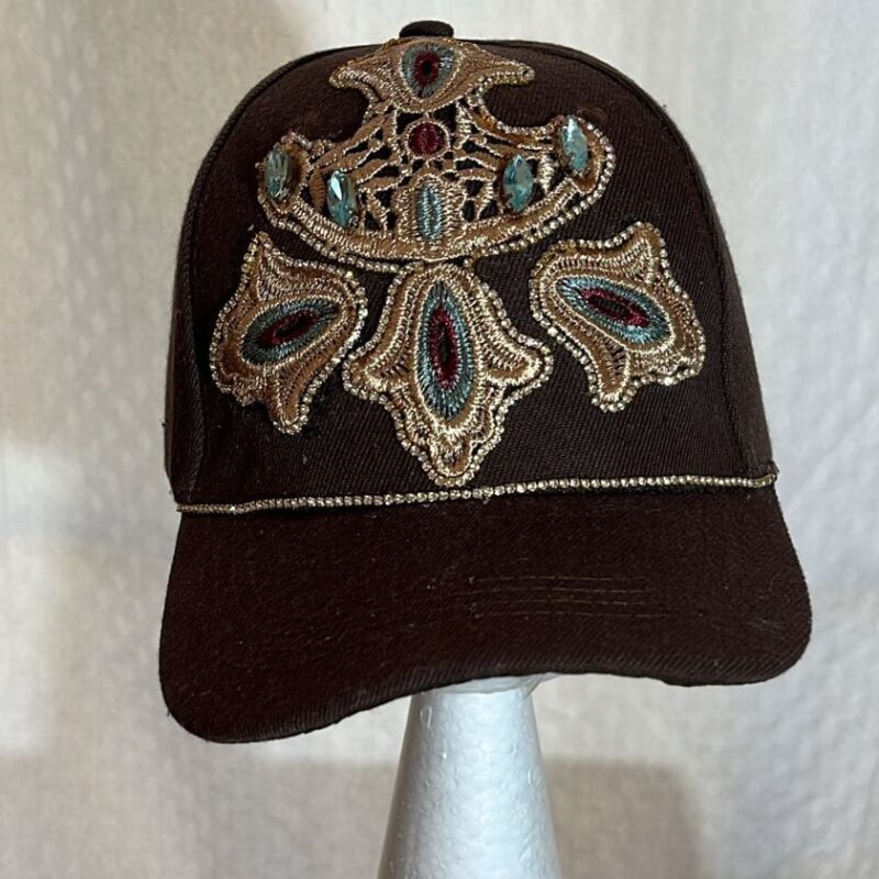 Gorra marrón de algodón